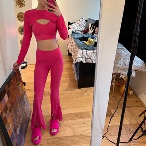 JoyLab Vibrant Pink Cutout Three-Piece Set